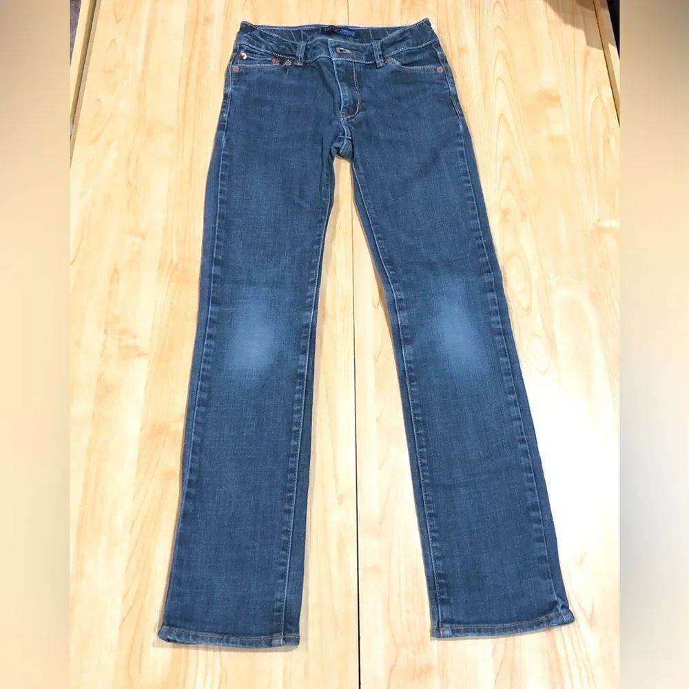Girls Levi's Straight Jeans Size 10 Dark Blue Slim Straight Jeans